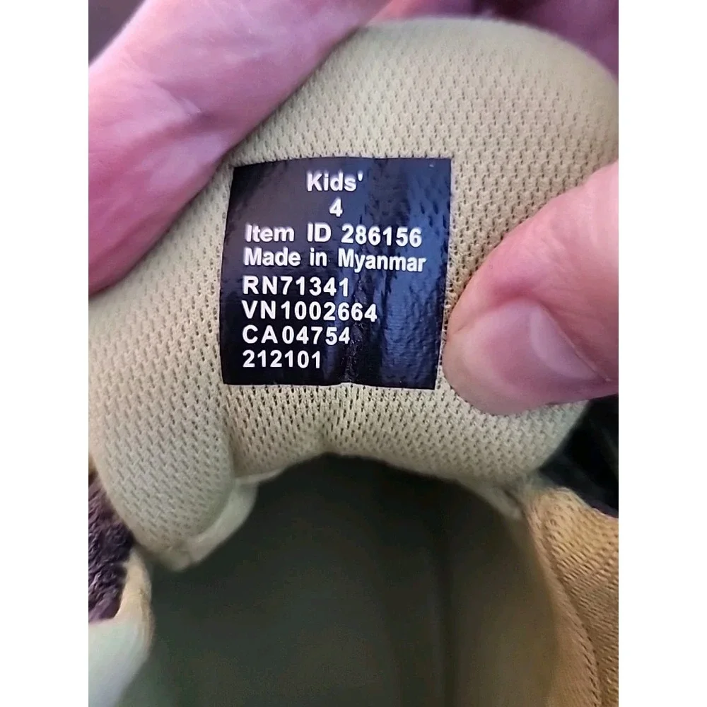 LL Bean Boots Trail Hiker Waterproof Suede Outdoor Utility Green‎ Gray Kids Sz 4